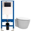 унитаз с инсталляцией 5в1 hans 5510 h5108-0103, круглая черная клавиша в Астане фото № 1