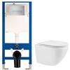 унитаз с инсталляцией 5в1 hans hs-046tq2 h5108-0201, прямоугольная хром клавиша в Астане фото № 1