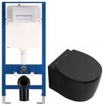 унитаз с инсталляцией 5в1 hans m5510b h5108-0207, прямоугольная белая клавиша в Астане фото № 1