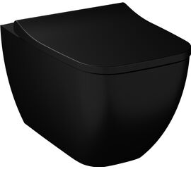 унитаз подвесной vitra shift 7742b083-0075 черный, тонкое сиденье с микролифтом в Астане фото № 1