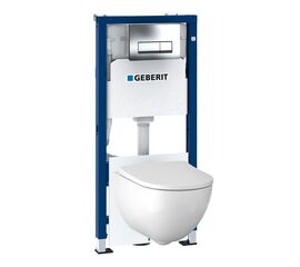 унитаз с инсталляцией geberit acanto 500.128.21.a rimfree в Астане фото № 1