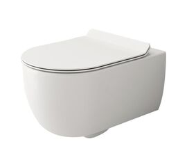 унитаз подвесной bocchi v-tondo 1416-002-0129 белый матовый. тонкое сиденье с микролифтом в Астане фото № 1