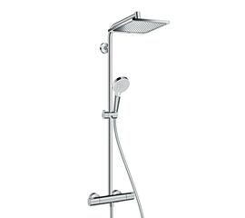 Душевая система hansgrohe crometta е 240 1jet showerpipe 27271000 с термостатом в Астане фото № 1