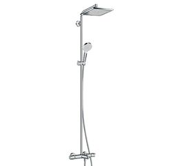Душевая система hansgrohe crometta e 240 1jet showerpipe 27298000 с термостатом в Астане фото № 1