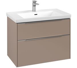 тумба с раковиной 80см villeroy&boch subway 3.0 c574l0vm + 4a708301, светло-коричневый в Астане фото № 1