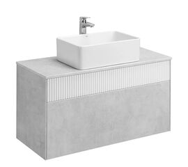 тумба с раковиной 100 см aquaton марбл 1a276301mh4c0+732700b000 белый матовый, слэйт в Астане фото № 1