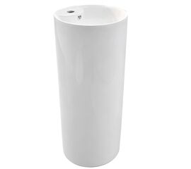 раковина отдельностоящая hans, 860hs 35x35x85, напольная, круглая, белая в Астане фото № 1