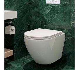 унитаз подвесной hans hs-046tq tornado quiet, белый​ в Астане фото № 1