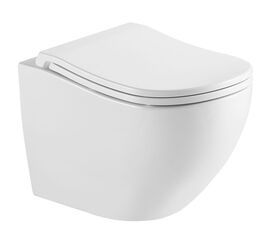 унитаз подвесной hans comfort hs-118tq cо смывом торнадо, 52x36, белый в Астане фото № 1