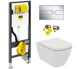 унитаз с инсталляцией 5в1 viega 792862 ideal standard blend cube t368601 aquablade с микролифтом в Астане фото № 1