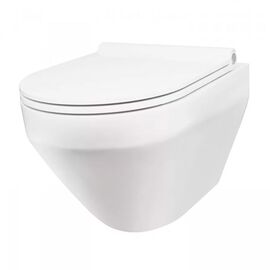 унитаз подвесной am.pm spirit c701700wh безободковый, с сиденьем в Астане фото № 1