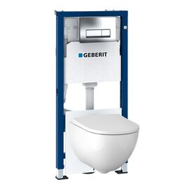 унитаз с инсталляцией geberit acanto 500.128.21.a rimfree в Астане фото № 1