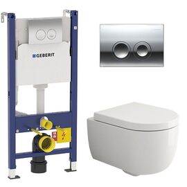 Подвесной унитаз bocchi v-tondo с инсталляцией geberit duofix в Астане фото № 1