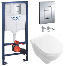 унитаз с инсталляцией 5в1 grohe rapid sl + villeroy & boch o.novo в Астане фото № 1