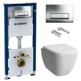 унитаз с инсталляцией 6в1 geberit duofix 458.128.21.1 и кнопкой delta 51 в Астане фото № 1