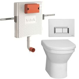 Комплект vitra s50: унитаз 5323b003-0075 с инсталляцией и кнопкой 740-0680/801-003-003 в Астане фото № 1