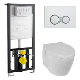 Комплект vitra sunrise: унитаз 5384b003-0075 с инсталляцией и кнопкой в Астане фото № 1