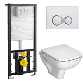 Комплект vitra s20: унитаз 5505b003-0101 с инсталляцией и кнопкой в Астане фото № 1