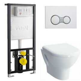 Комплект vitra zentrum: унитаз-биде 5785b003-0850 с инсталляцией и кнопкой в Астане фото № 1