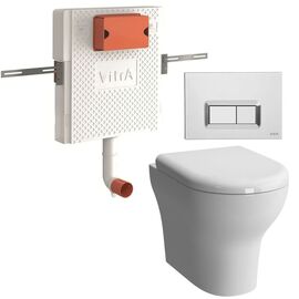Комплект vitra zentrum: унитаз 5788b003-0075 с инсталляцией и кнопкой 740-0680/94-003-001 в Астане фото № 1