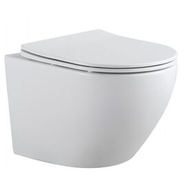 унитаз подвесной aquanet  cetus 2 new rimlees. тонкая крышка с микролифтом. в Астане фото № 1
