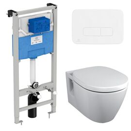 Комплект ideal standard connect: унитаз e803501 slim с инсталляцией и кнопкой m3r0123ac в Астане фото № 1