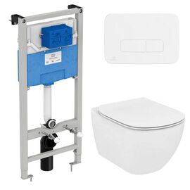Комплект ideal standard tesi: унитаз t007901 aquablade  с инсталляцией и кнопкой m3 r0123ac в Астане фото № 1