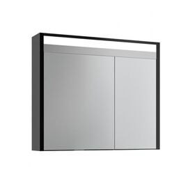 шкаф зеркальный с подсветкой карино 80, черный с эбони в Астане фото № 1