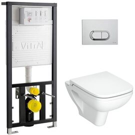Комплект vitra s20: унитаз 9004b003-7204 с инсталляцией и кнопкой в Астане фото № 1
