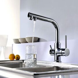 Lm3060c comfort смеситель для кухни, с дополнительным подключением к фильтру для питьевой вод хром в Астане фото № 1