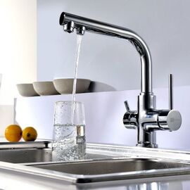 Lm3061c comfort смеситель для кухни, с дополнительным подключением к фильтру для питьевой вод хром в Астане фото № 1
