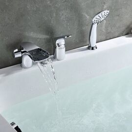 Lm4345c шифт le mark смеситель для ванны встраиваемый, на 3 отверстия, с аксес. хром в Астане фото № 1