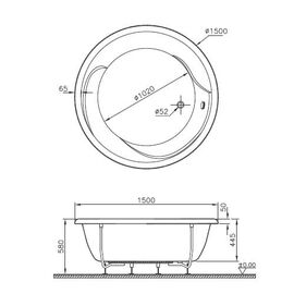 Ванна акриловая vitra 150x150 helice 50550001000 в Астане фото № 1