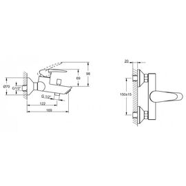 смеситель для ванны vitra dynamic s a40953 в Астане фото № 1