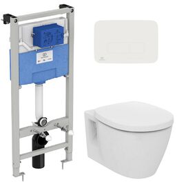 Комплект ideal standard connect: унитаз e814901 c инсталляцией r020467 и кнопкой m3 r0123ac в Астане фото № 1