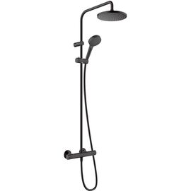 Душевая система hansgrohe vernis blend 26276670 200 черная матовая с термостатом в Астане фото № 1