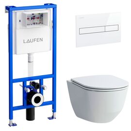 Комплект 4в1 laufen pro new 8669570000001 (клавиша lis aw1 белая) в Астане фото № 1
