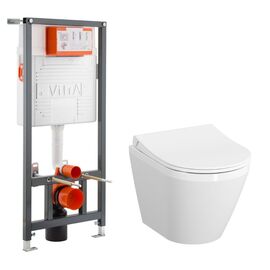 унитаз подвесной vitra integra round 9856b003-7205 безободковый в Астане фото № 1