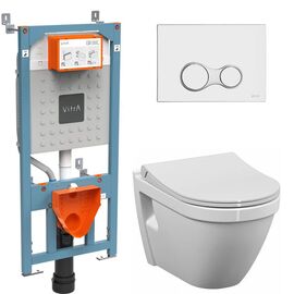 унитаз с инсталляцией 4в1 vitra s50 7740b003-0075 v12 740-0480 slim lift	 в Астане фото № 1