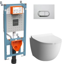унитаз с инсталляцией 4в1 vitra sento 7748b003-0075 700-1873 slim lift в Астане фото № 1