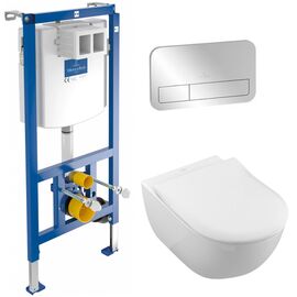 унитаз с инсталляцией 4в1 villeroy & boch subway 2.0 5614r201 92242700 92249061 в Астане фото № 1