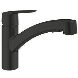 смеситель для кухни grohe quickfix start 303072431 с выдвижным изливом, черный в Астане фото № 1