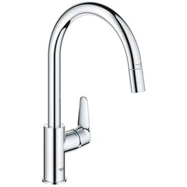 смеситель для кухни grohe baucurve 30547000, выдвижной излив, хром в Астане фото № 1
