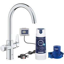 смеситель для кухни grohe blue pure baucurve 30581000 с фильтром, хром в Астане фото № 1
