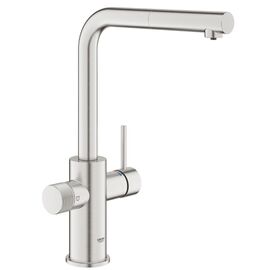 смеситель для кухни grohe blue pure minta 30590dc0, выдвижной излив, суперсталь в Астане фото № 1