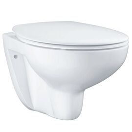 унитаз подвесной grohe bau ceramic 39497000, безободковый, с сиденьем без микролифта, белый в Астане фото № 1