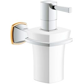 Дозатор жидкого мыла grohe grandera 40627ig0, хром/золото в Астане фото № 1