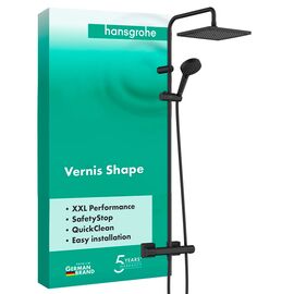 Душевая система hansgrohe vernis shape 26427670 240 черная матовая с термостатом в Астане фото № 1