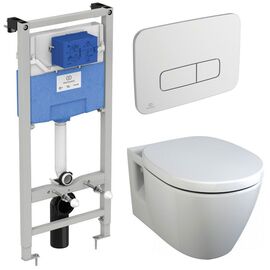 Комплект ideal standard: унитаз e814901 c инсталляцией r020467 и кнопкой r0123aa в Астане фото № 1