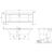 Ванна villeroy&boch 180x80 squaro edqe 12 ubq180sqe2dv-01 с ножками в Астане фото № 4